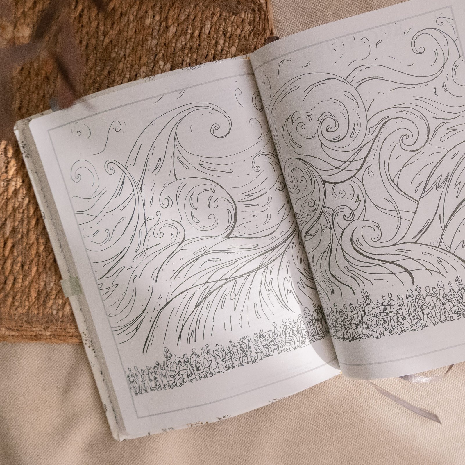 Bible journal de bord Second 21 - couverture rigide toile imprimée motifs mauves – Image 3