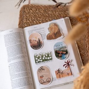 Lot de 12 stickers illustrés - papier brillant